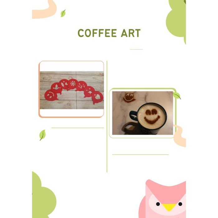 

Terlaris Stn Cappucino Art / Coffee Stencil / Cetakan Coffee Barista