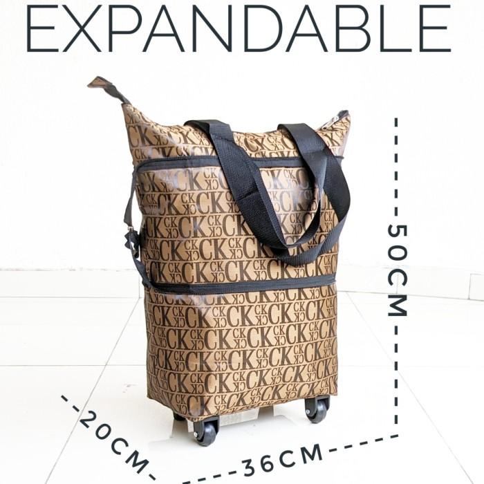 TAS RODA TRAVEL TROLI KOPER RODA 2 BELANJA BARANG LOKAL