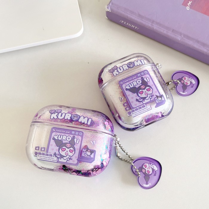 

Terlaris Kuromi Glitter Case Casing Airpods Gen 1 2 3 Pro Airpod