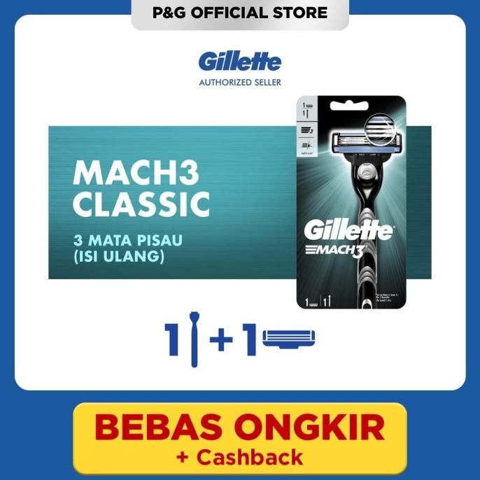 Gillette Mach 3 Alat Cukur Razor Pisau Cukur