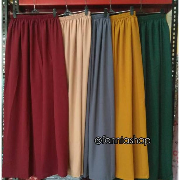 Rok Wolfis Polos / Rok Panjang/  Rok Muslim Polos/ Rok Panjang 95
