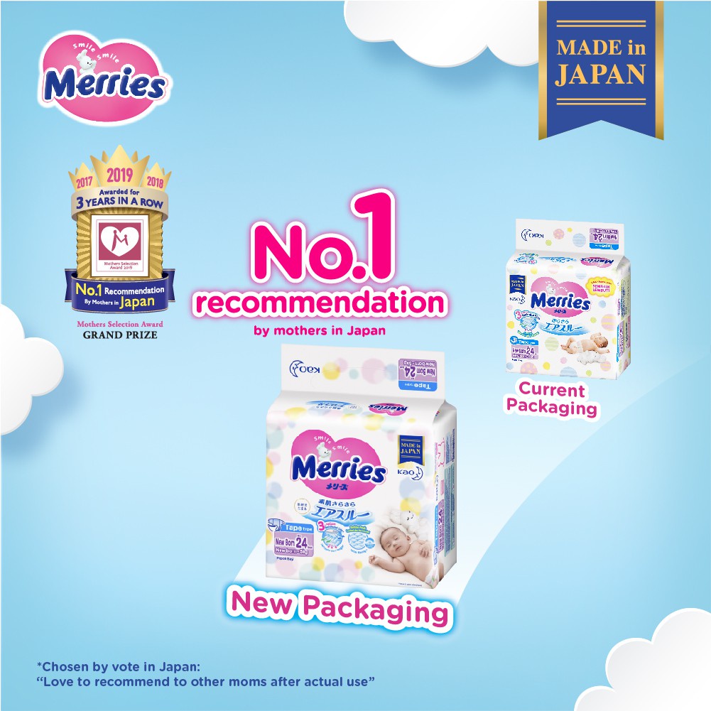 Merries Premium Popok Bayi Perekat NB 24