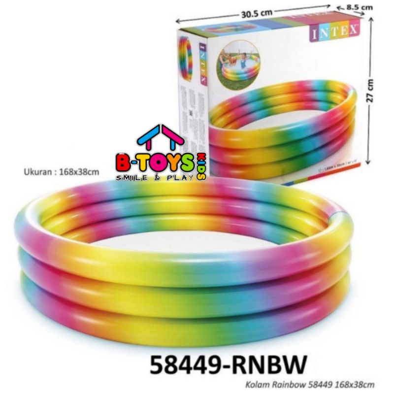 Kolam Renang Karet Intex 168cm Rainbow Kolam Renang Intex pelangi