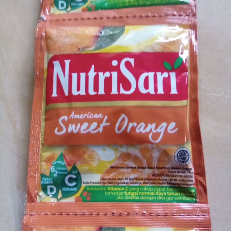 

NUTRISARI American Sweet Orange 14 Gram Sachet Eceran