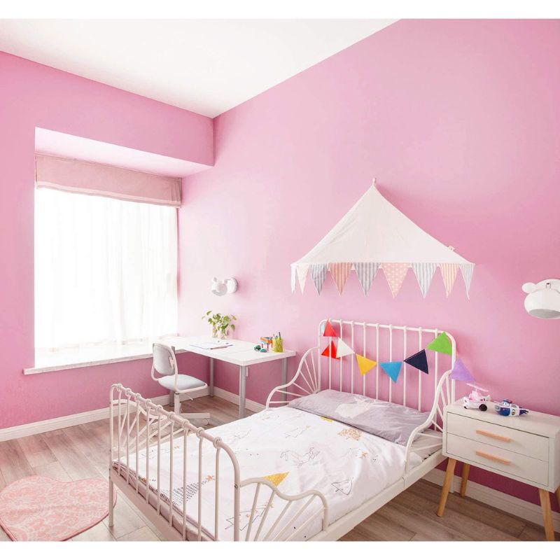Wallpaper Dinding Kamar Tidur Anak Pastel Pink Polos Wallpaper Dinding Ruang Tamu Warna Pastel Pink
