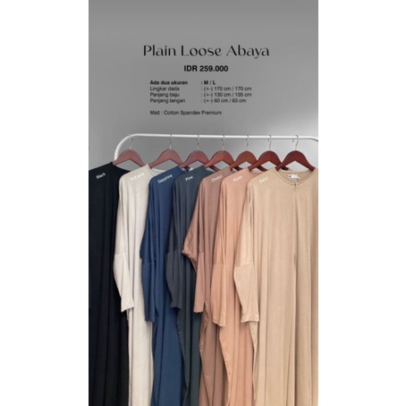JASTIP KHALEWALE PLAIN LOOSE ABAYA
