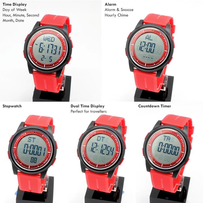 Promo Disney Original Ms15082-R Mickey Jam Tangan Sports - Merah Termurah