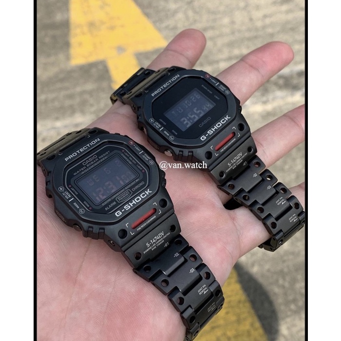 Must Have Casio Gshock Dw 5600Bb Dw 5600Ms Original Custom Steel Virtual Armor Terbaru
