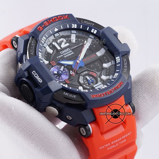 Must Have Jam Casio G Shock Ga-1100-2A Red And Blue Ga1100 Original Ori Bm Terbaru