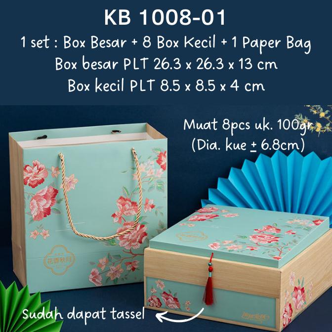 

Ready stock] Kotak Box Premium + Paper Bag Mooncake 100gr KB1008-01 Pia Kue Bulan