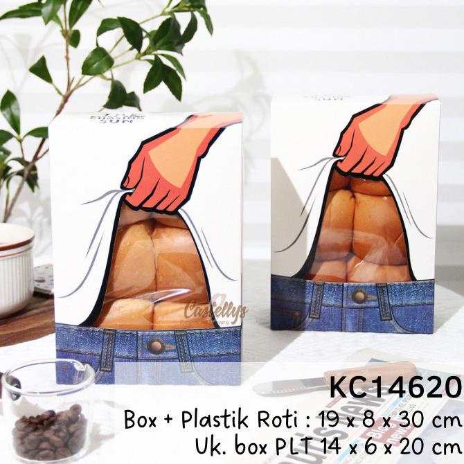 

~~~~~] Kotak Box + Plastik Roti KC14620 Roti Sobek Kasur Tawar Manis Kue dll