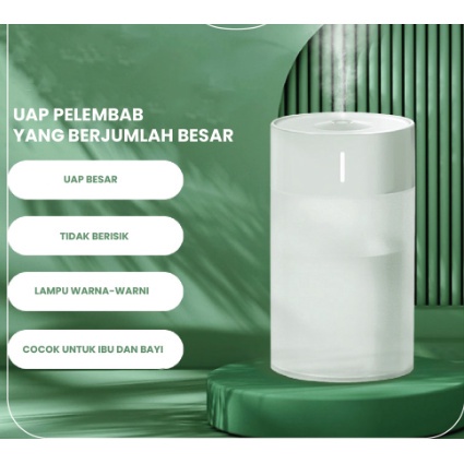 H2o Humidifier Diffuser Air Aromatherapy 260 ml with 7 Colour LED Lamp Pelembab Ruangan dan Pelembab Udara / Ruangan Aromatherapy  Purifier Esential Oil Pengharum Ruangan Asap Dingin Diffuser portable Terapkan ke Essential oil Mini Portabel Mobil