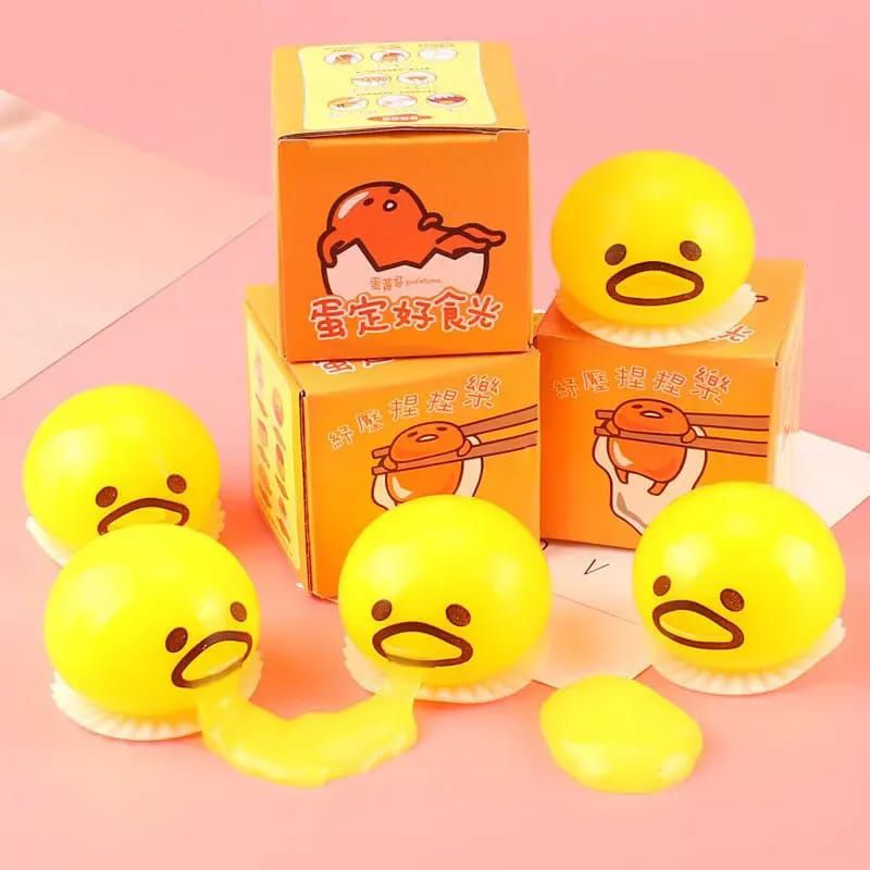 hokkiterus21⭐⭐⭐⭐⭐Mainan TELUR MUNTAH squishy Gudetama squishy smile squishy telur mainan anak lucu S040