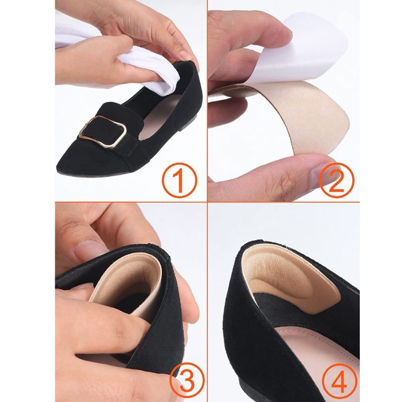 FreshDcart Hitam Bantalan Pelindung Tumit Insole Shoes Heels Pad Pain Relief - 518RY