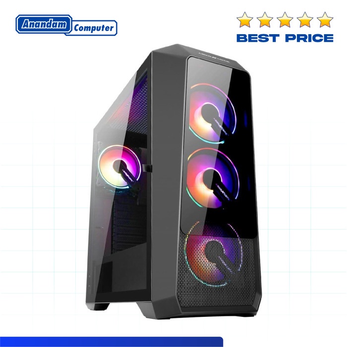 Casing Abkoncore Helios H300G 300G SYNC 4 FAN RGB REMOTE