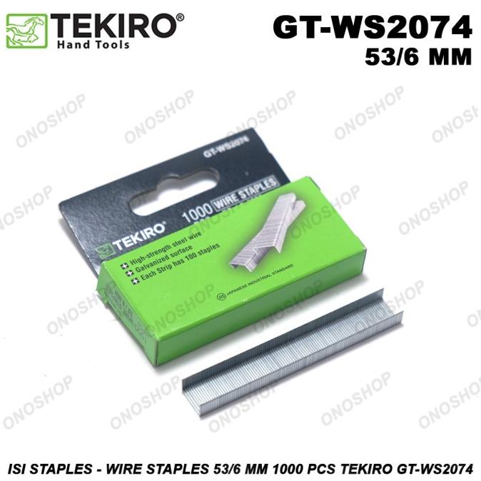 

Isi Staples - Wire Staples 53/6 mm 1000 Pcs Tekiro GT-WS2074 sparepart 54PR23