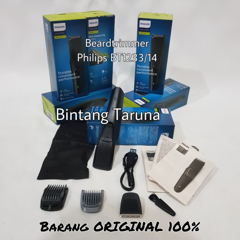 Beard trimmer Philips BT1233 Penata Jenggot &amp; Kumis Philips BT1233 Philips Beardtrimmer