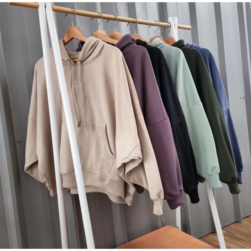 Sweater Wanita Oversize Batwing Jumbo Hodie