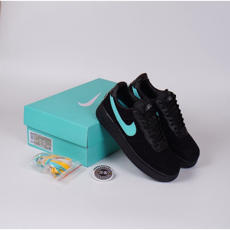 Sepatu Nike Air Force 1 X TIFFANY Black Blue