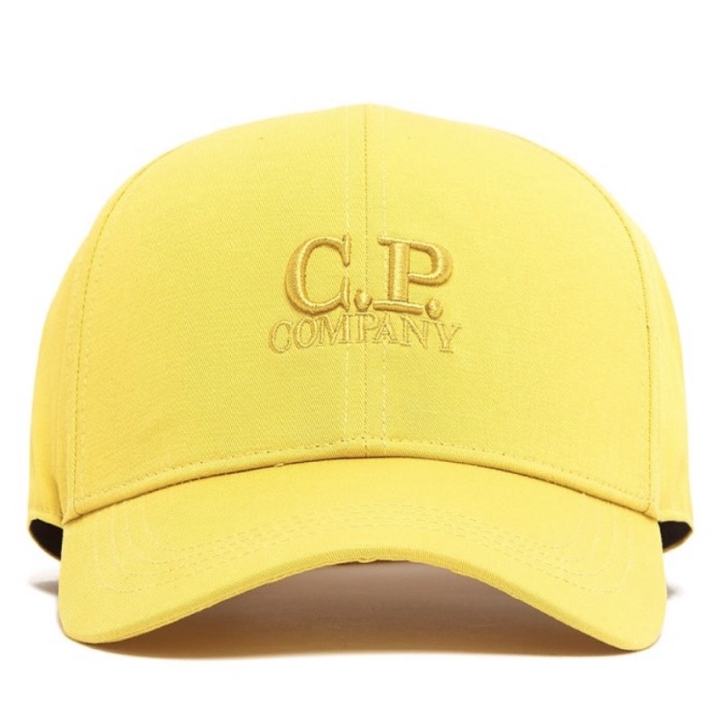 CP Company Gabardine Logo Cap in Yellow Originals