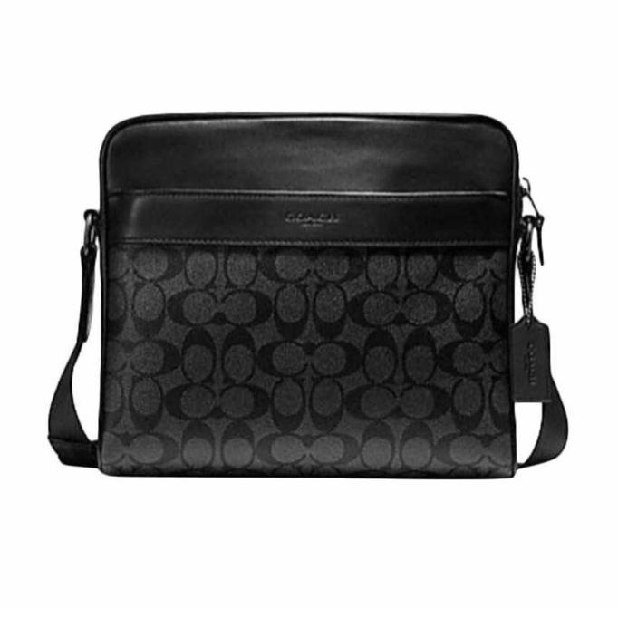 ___] Coach Mens Charles Camera Crossbody Bag Signature Tas Selempang Pria