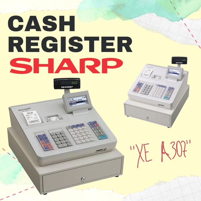 Terlaris Cash Register Sharp Xe A307 / Mesin Kasir Sharp Xea307