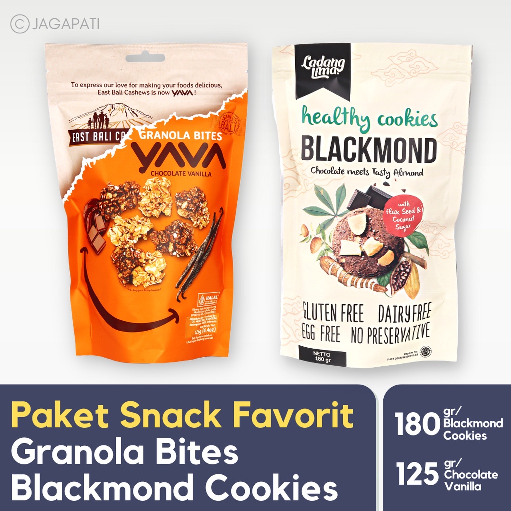 

Paket Sna Terfavt - East Bali Cashews & Ladang Lima - Granola Bites & Kue Kering Sehat