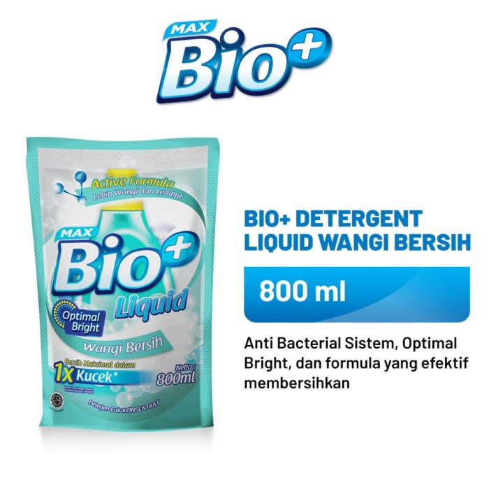 Bioplus Detergent Liquid Pouch 800Ml