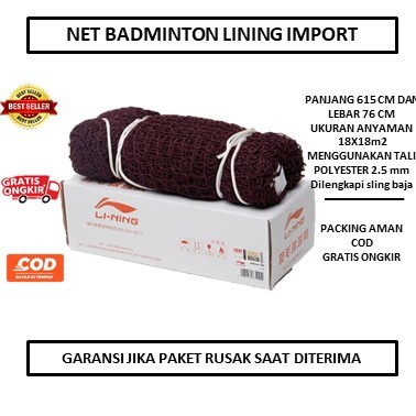 Net LINING  - Net Badminton LINING Bagus- Net Bulutangkis LINING
