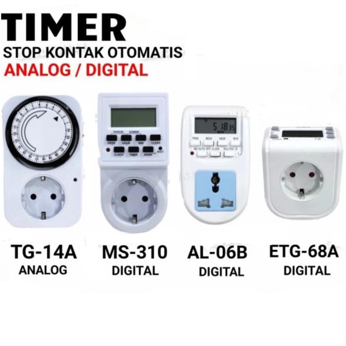 Timer Digital Listrik Otomatis Manual Analog Digital 24 Jam
