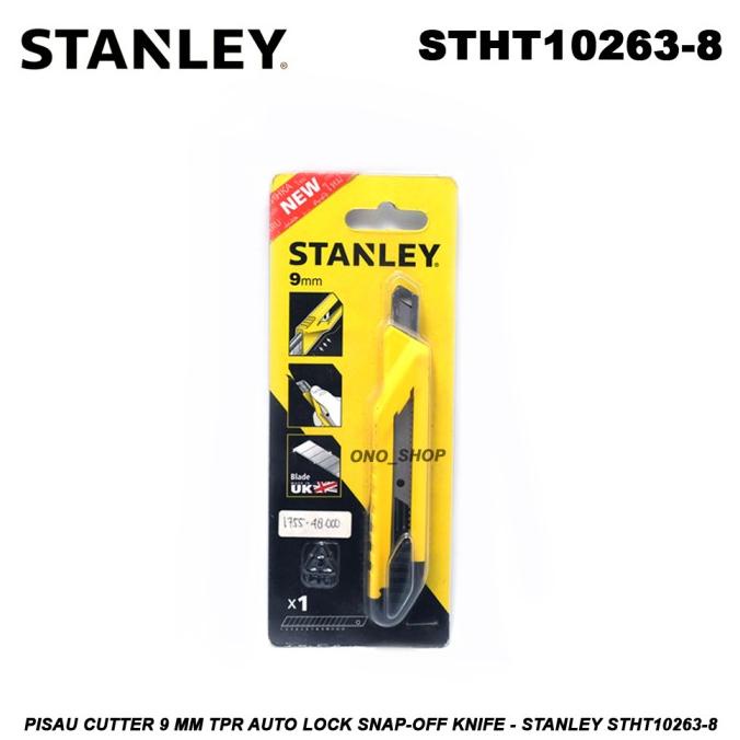 

Pisau Cutter 9 mm TPR Auto Lock Snap-Off Knife - Stanley STHT10263-8 perkakas 54PR23