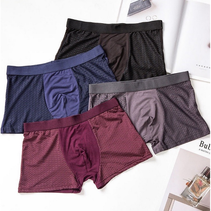 CELANA DALAM BOXER PRIA - TIPIS SOFT AND COOL ICE SILK