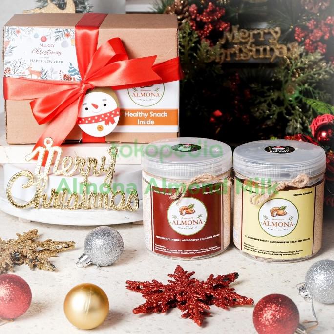 

Hampers Spesial Natal Tahun Baru isi 2 Cookies FULL ALMOND Tanpa Gula