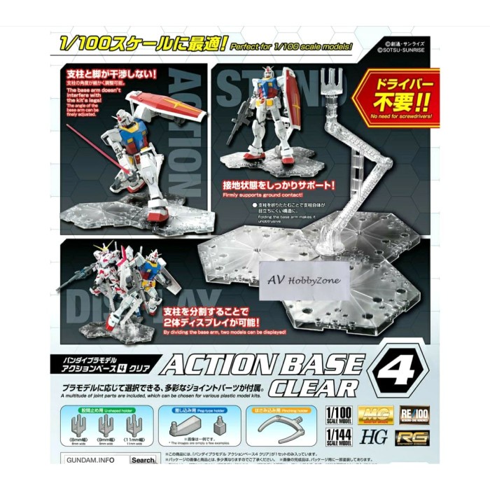 Terlaris Action Base 4 Clear Bandai