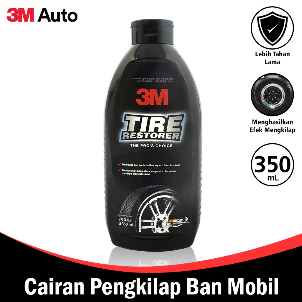 3M Auto Cairan Semir Ban Mobil/Motor Kapasitas 350 ML Pengkilap Ban Tire Restorer Polish 3M-79042