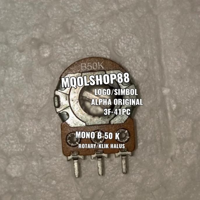 POTENSIO MONO B50K B50K ROTARY KLIK HALUS ALPHA ORIGINAL