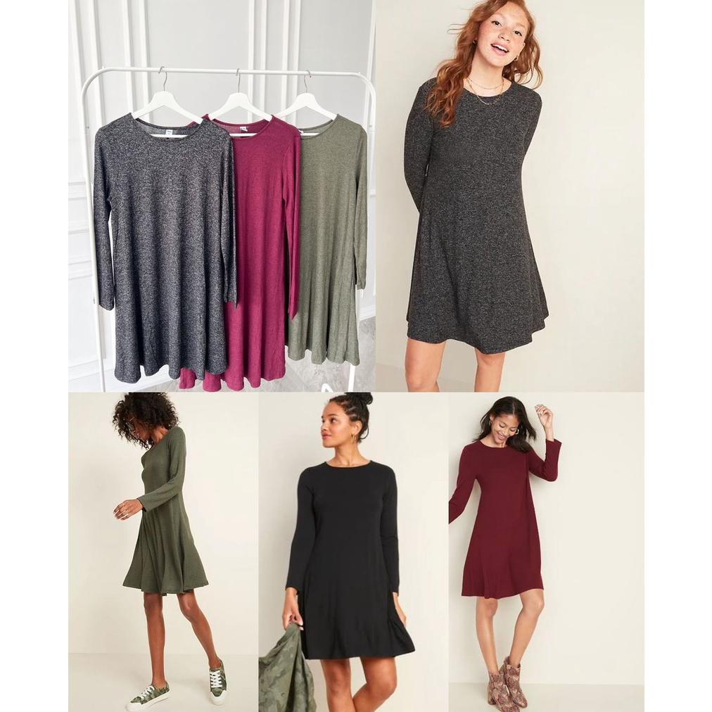 New - Oldnavy Knitted Longsleeve Swing Dress - OD dress .,