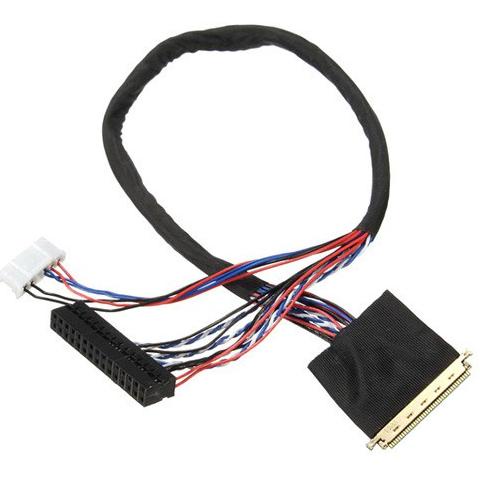 Terbaik KABEL LVDS IPEX 40 PIN - Single Channel - 6 bit - Panjang 250 mm ~