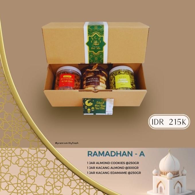 

Promo PARCEL RAMADHAN ALMOND COOKIES + SNACK + SUSU ALMOND SPECIAL LEBARAN