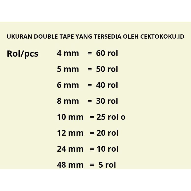 

(BAYAR DITEMPAT) Double tape century panjang 18 m ,.