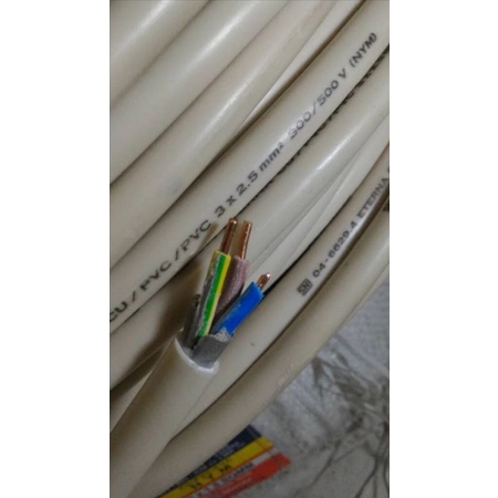Kabel Listrik NYM 3x2.5 Eterna Meteran / Kabel Eterna NYM 3x2.5mm