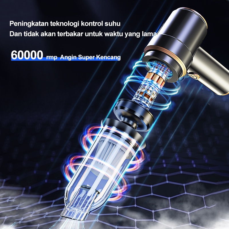 4in1 blower kipas mini cordless vacuum cleaner 16000Pa penyedot debu portable Alat penyiaran kompresor listrik vakum jet cleaner mobil Alat peniup debu Ideal untuk membersihkan bulu hewan peliharaan, casing komputer, keyboard, AC, kamera laptop