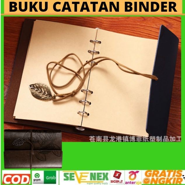 

Buku Catatan Binder Jurnal Bisnis Notebook Cover Kulit A5 Buku Diary - Coffe A6