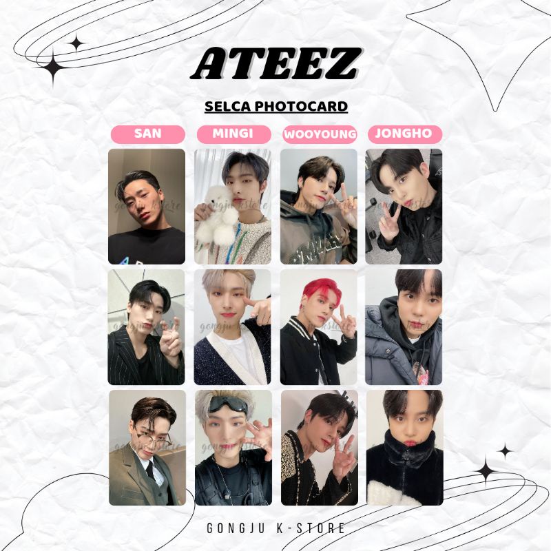 [ COD ] ATEEZ SELCA PHOTOCARD SET