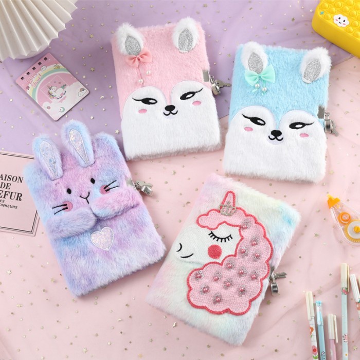 

Terlaris Notebook Buku Gembok Karakter Unicorn, Fox, Rabbit Diary Import