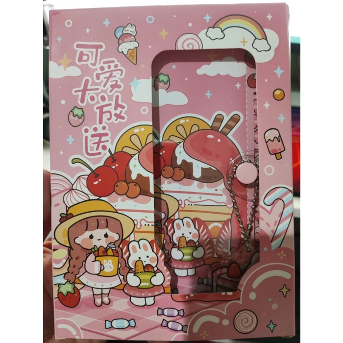

Buku Super Notebook RingBesi Lucu Free Stiker 25 Lembar - Pink No Box