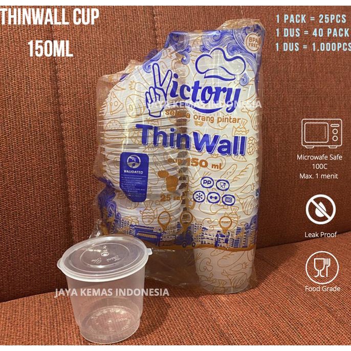 $$$$] THINWALL CUP 150 ML | PUDDING CUP PLASTIK 150ML | CUP SAOS SAMBAL