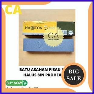 BATU ASAHAN PISAU KASAR HALUS 8IN PROHEX ABU 0530 015 KOTAK HITAM perkakas 54PR23