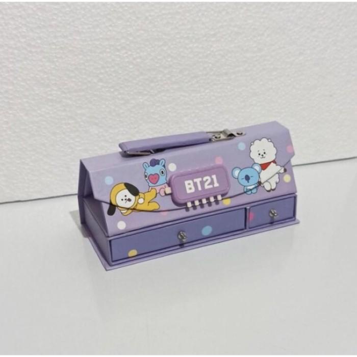 

New!!! Sjs Kotak Pensil Model Bts Karton+Kode Kunci/Tempat 080