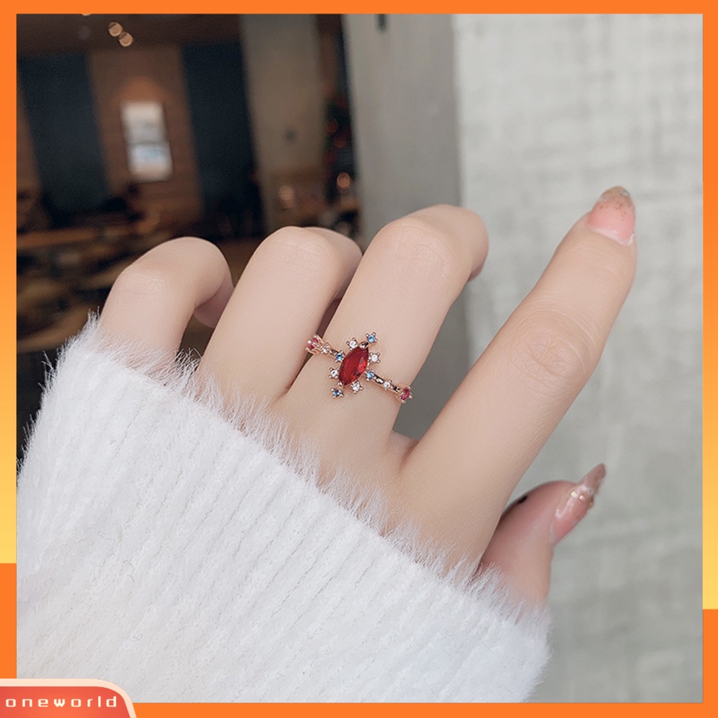 Cincin Zircon Berlian Imitasi Model Terbuka Untuk Pernikahan